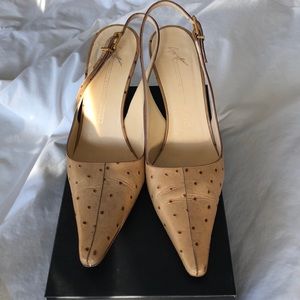 Giuseppe Zanotti ostrich sling back